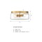 Designers Fountain Rose Marie 13 in. 2-Light Brushed Gold Mid-Century Modern Semi Flush Mount with Rippled Glass Shade D323M-FM-BG - alternate 7